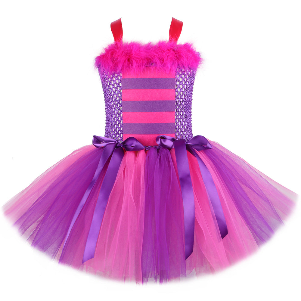 Children's Mesh Pettiskirt Holiday Dress