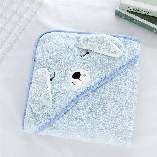 Baby Hooded Swaddle Bath Towel Unisex Multicolor (80x80cm)
