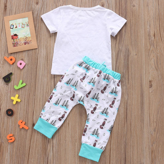 Newborn Clothes Set T-shirt Tops Pants Little Boys and Girls Outfits