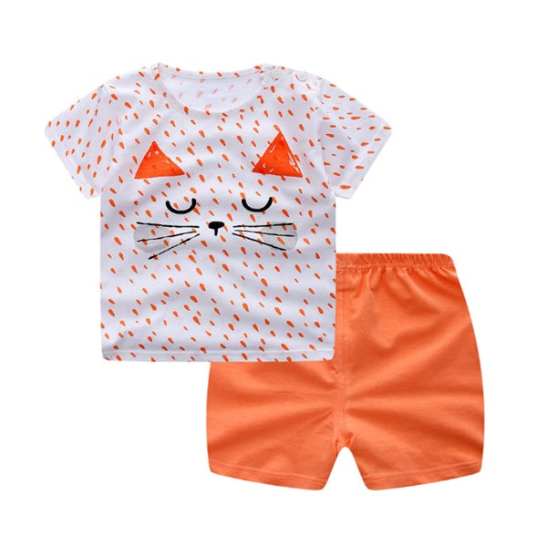Toddler Cartoon T-Shirt with Shorts Set