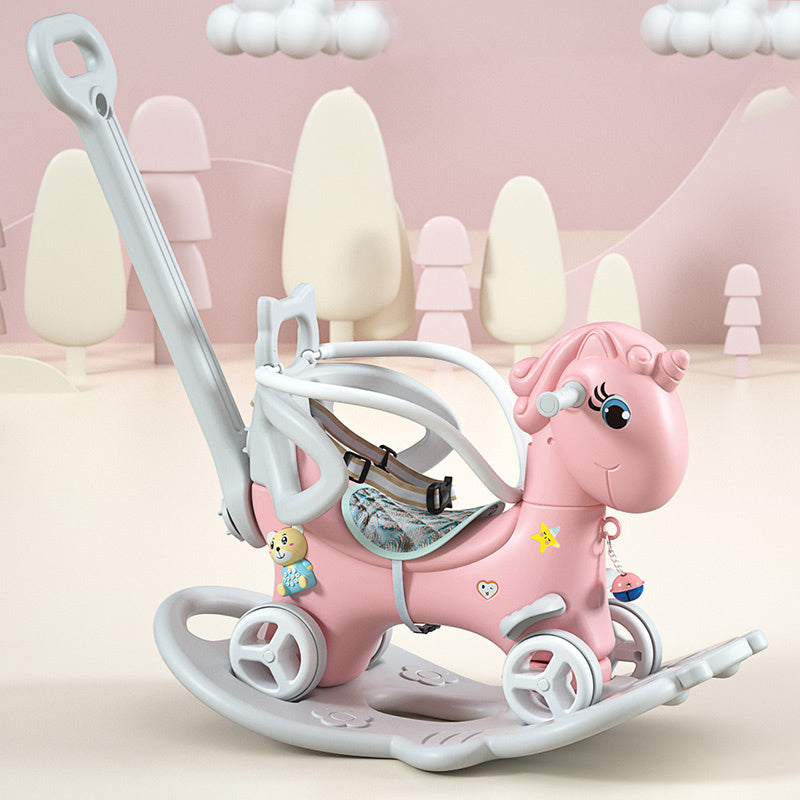 Rocking Horse & Balance Bike Toy Unisex Pink Unicorn