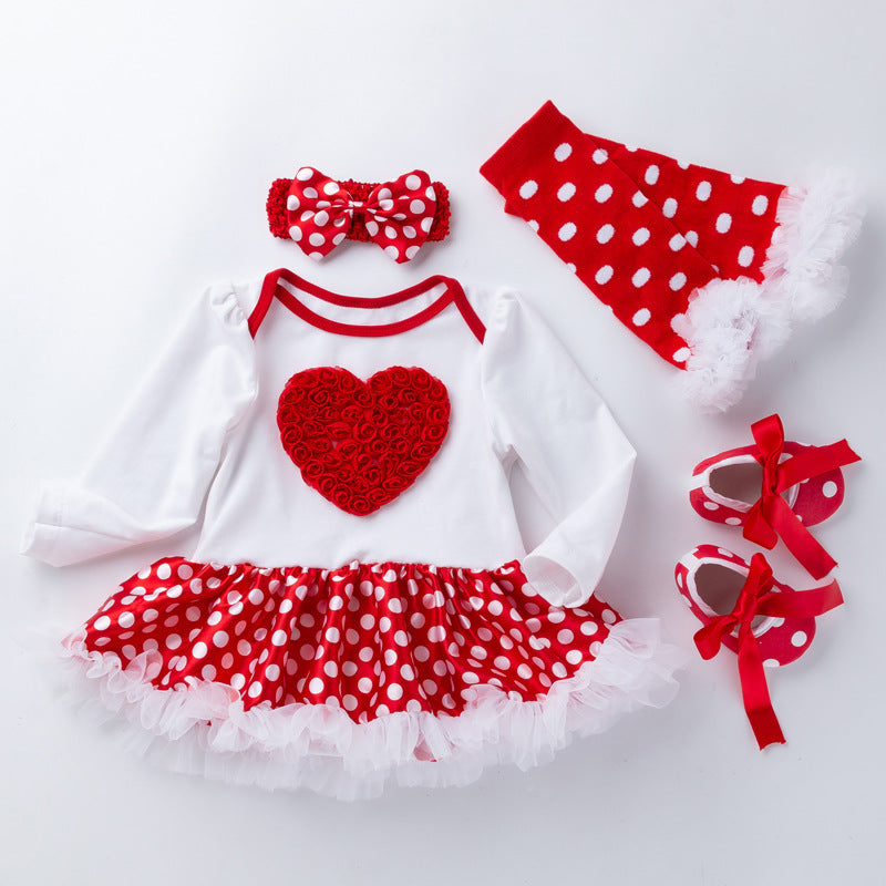 Baby Polka Holiday Dress Set