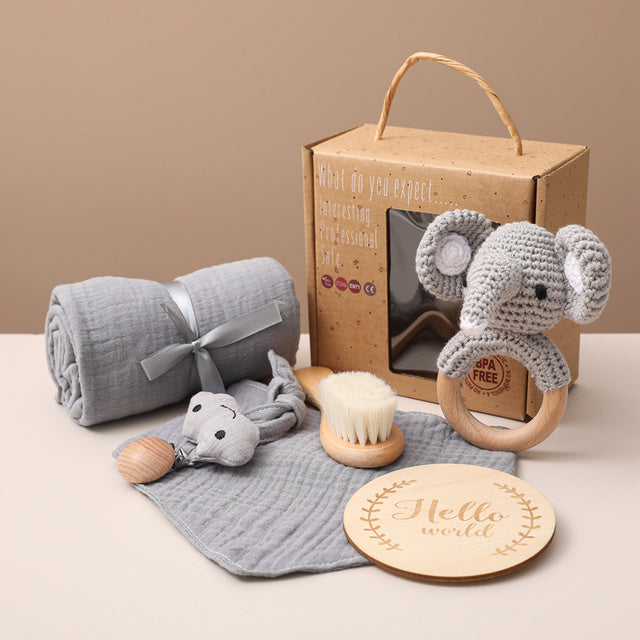 Bopoobo Baby Bath Toys–Swaddle Wrap & Milestone Set(6pcs)