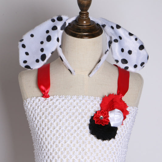 Children's White Polka Holiday Dress