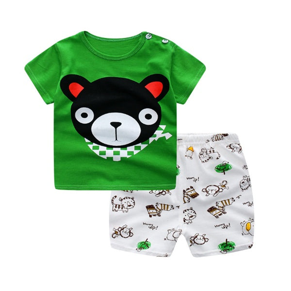 Toddler Cartoon T-Shirt with Shorts Set