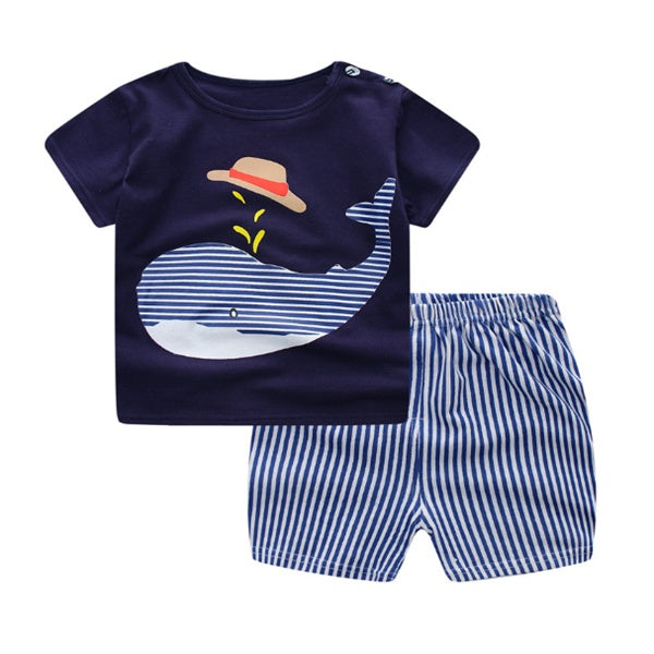 Toddler Cartoon T-Shirt with Shorts Set