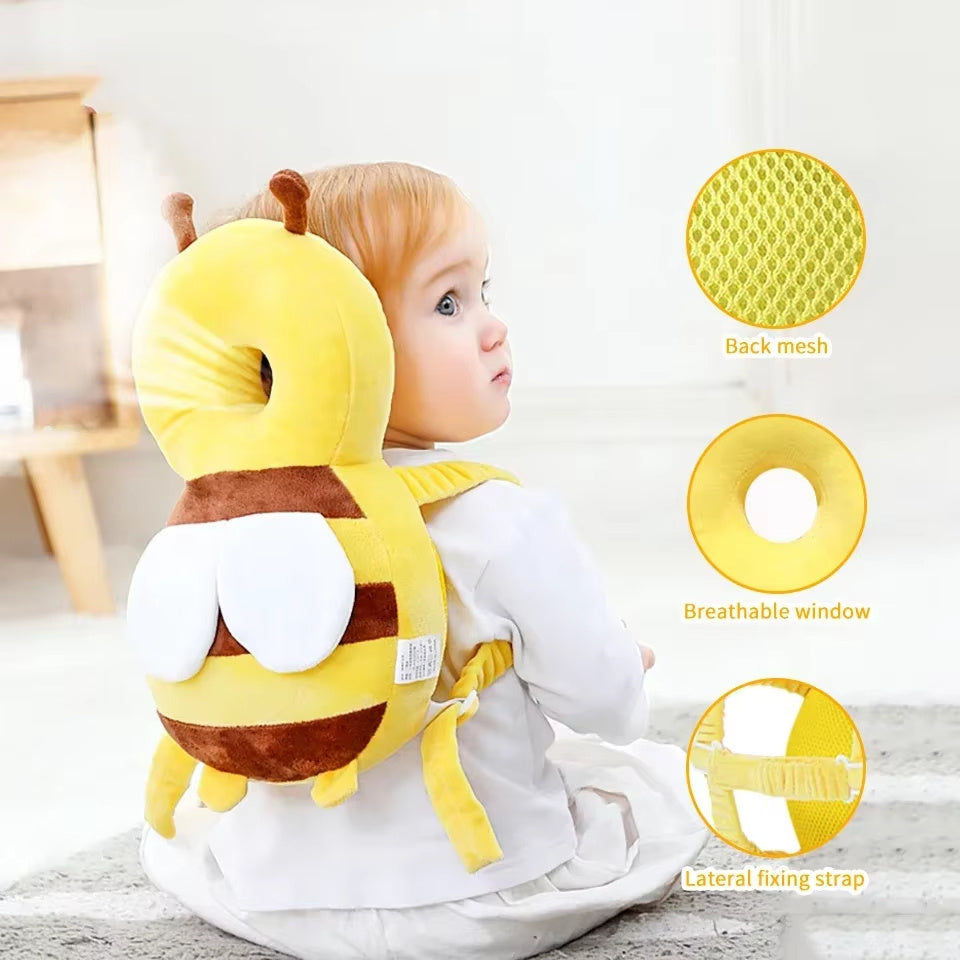 Baby Cartoon Bee Design Head and Back Protector Pillow