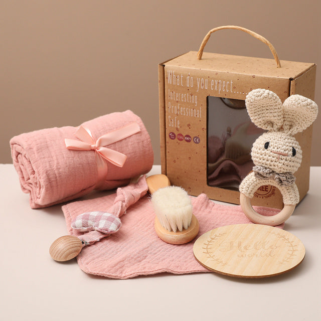 Bopoobo Baby Bath Toys–Swaddle Wrap & Milestone Set(6pcs)