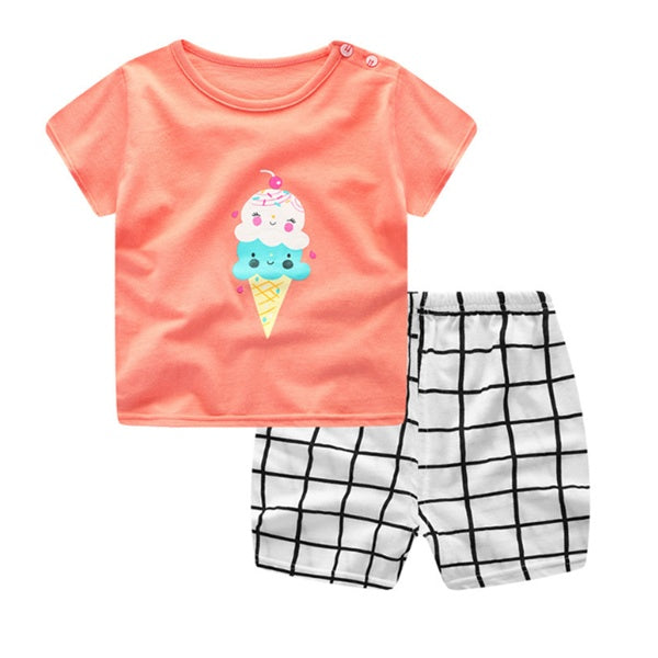 Toddler Cartoon T-Shirt with Shorts Set