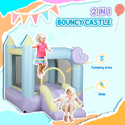 Inflatable Bounce House with Slide for Kids Set