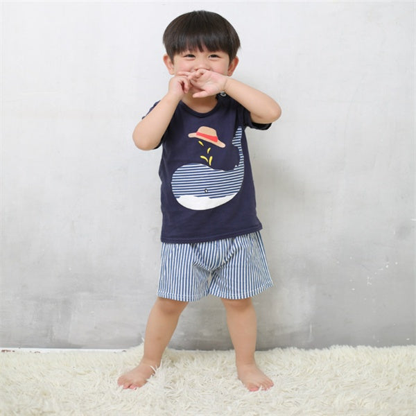 Toddler Cartoon T-Shirt with Shorts Set