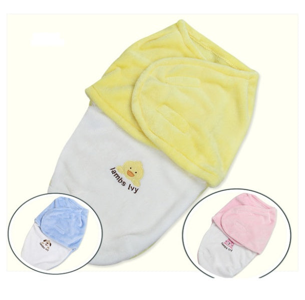 Soft Fly Velvet Swaddle-Embroidered