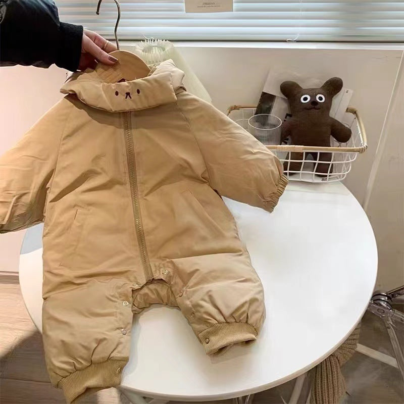 Infant Snowsuit Cozy & Warm Bear Wears Jumpsuit For Winter