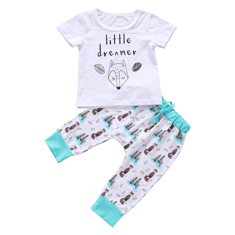 Newborn Clothes Set T-shirt Tops Pants Little Boys and Girls Outfits