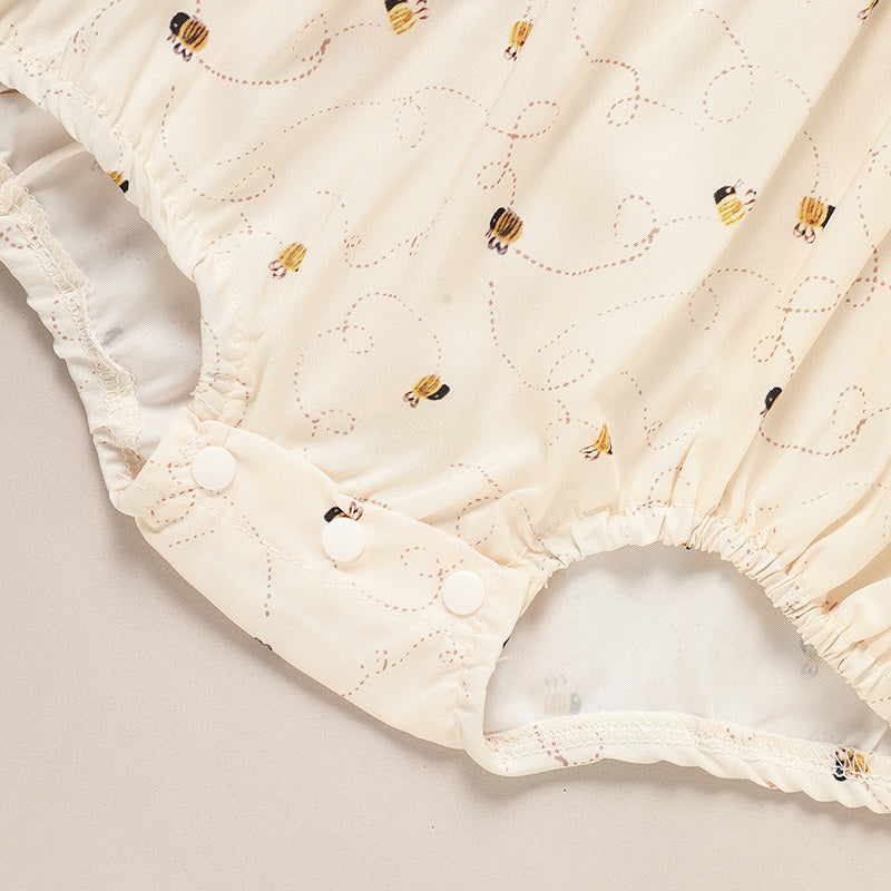 Baby Girl Honeybee Birthday Bubble Romper