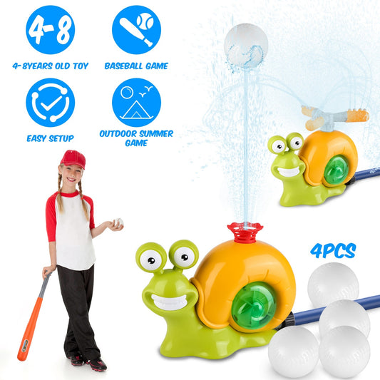 Snail Water Sprinkler Baseball Toy for Pre-Schoolers Set
