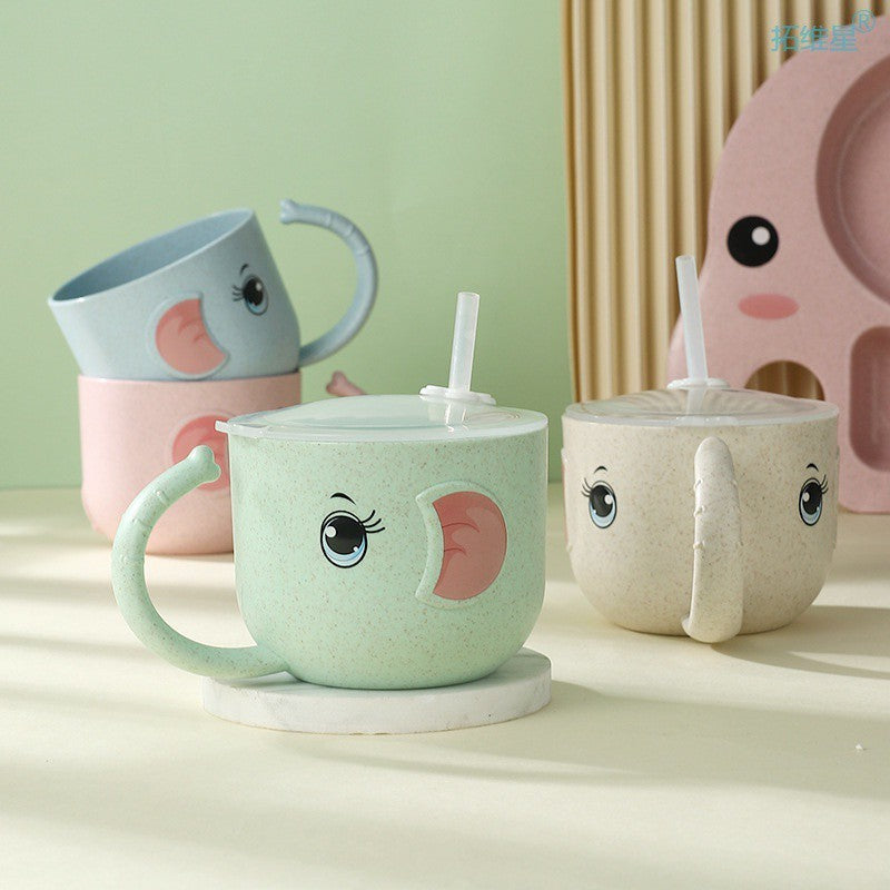 silicone cup with straw