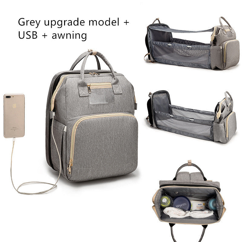 Mommy Bed Folding Backpack Multi-function Large Capacity