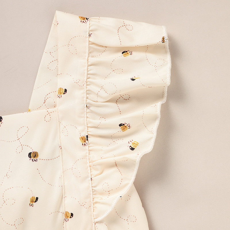 Baby Girl Honeybee Birthday Bubble Romper