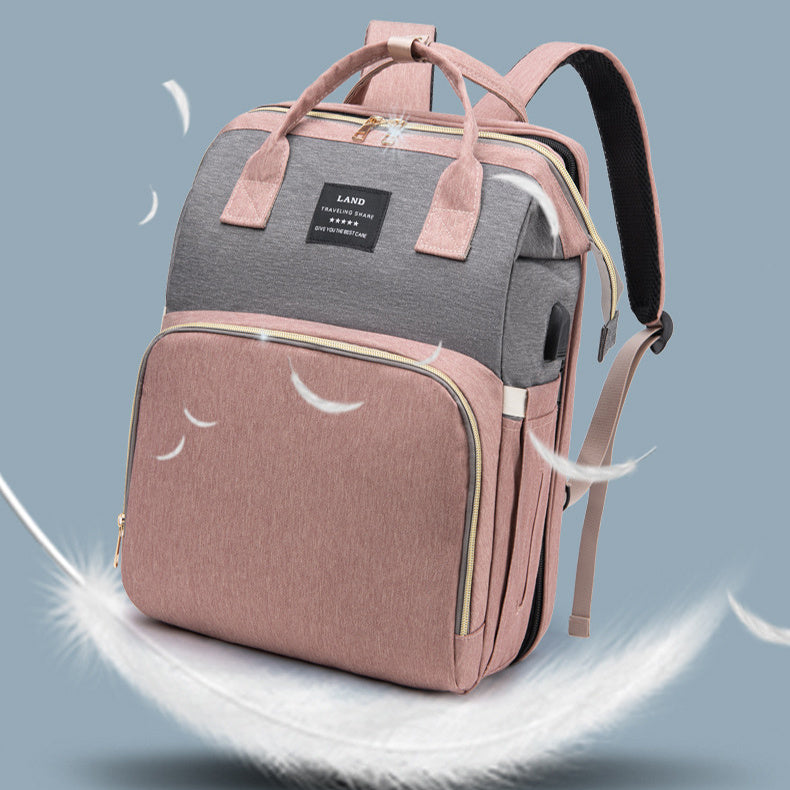 Diaper Bag Backpack Large Capacity Stylish & Spacious  Baby Crib