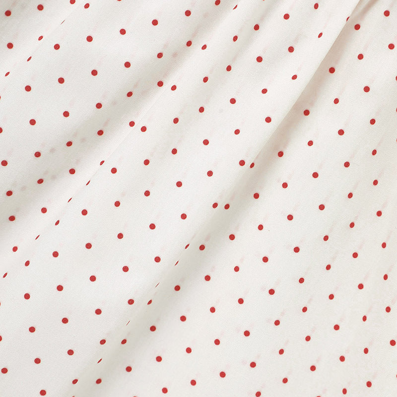 Baby Girl Smocked Princess Dress Red Polka with Heart Embroidery and Headband