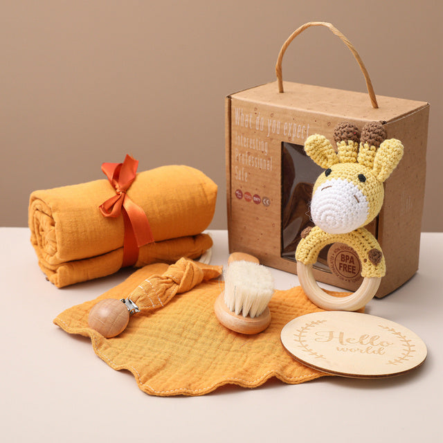 Bopoobo Baby Bath Toys–Swaddle Wrap & Milestone Set(6pcs)
