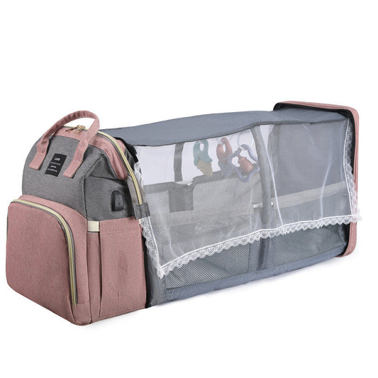 Diaper Bag Backpack Large Capacity Stylish & Spacious  Baby Crib