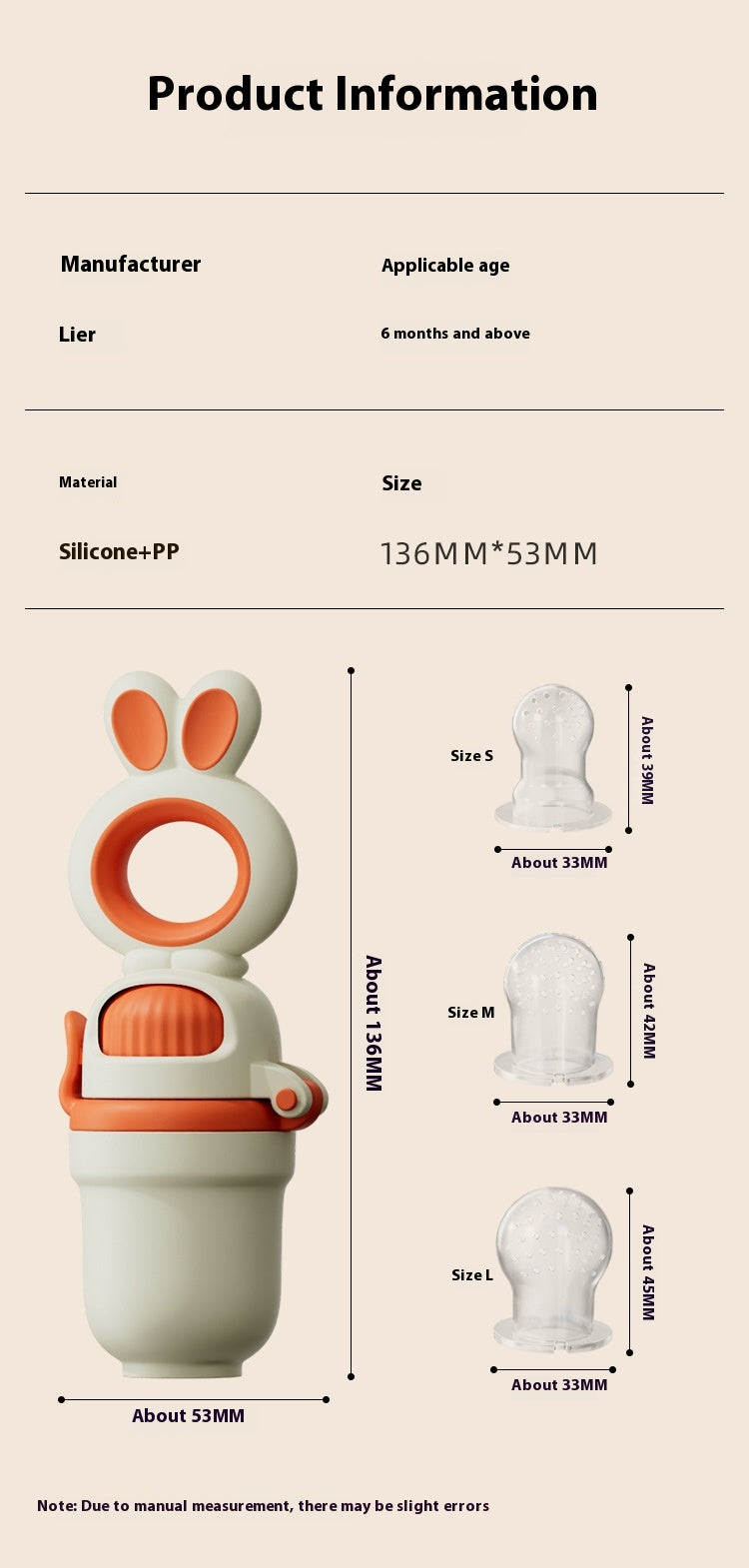 Baby Fruit Feeder Silicone Pacifier