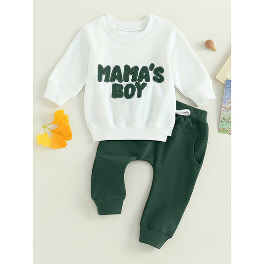 Toddler Sweatshirt White with Trousers Set