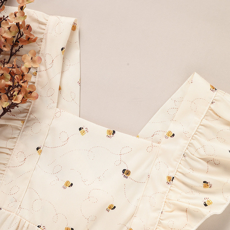Baby Girl Honeybee Birthday Bubble Romper