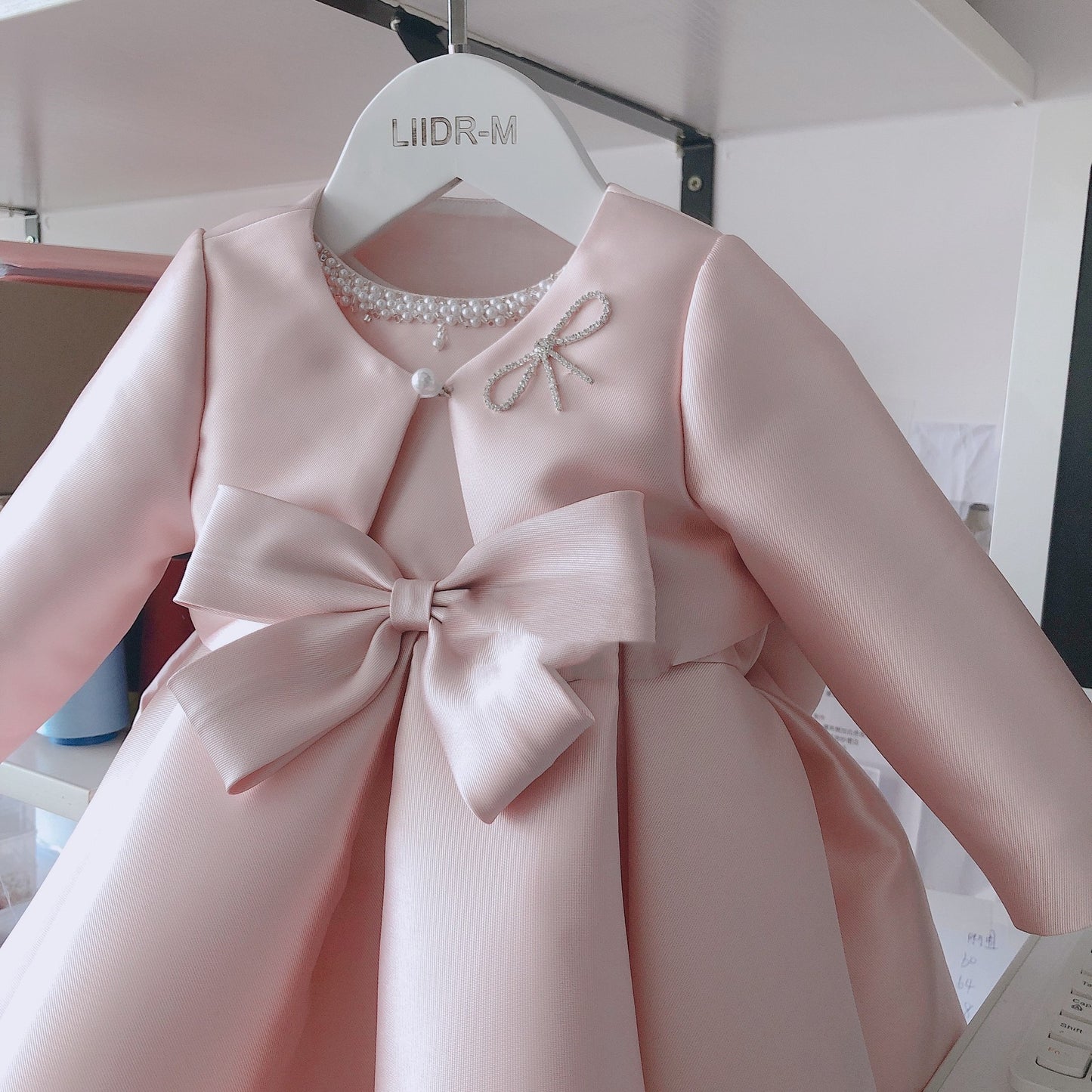 Baby Girl Textured Holiday Pink Dress