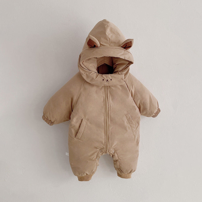 Infant Snowsuit Cozy & Warm Bear Wears Jumpsuit For Winter