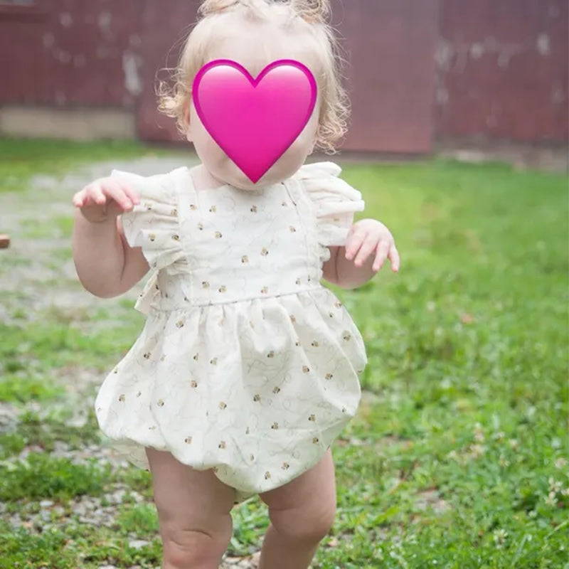 Baby Girl Honeybee Birthday Bubble Romper
