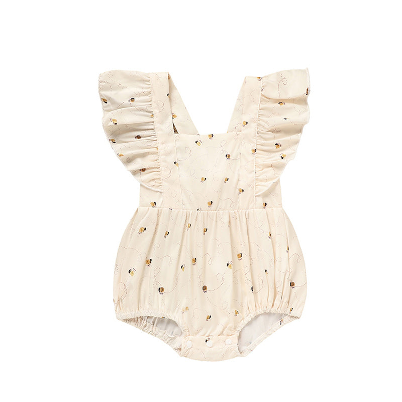 Baby Girl Honeybee Birthday Bubble Romper