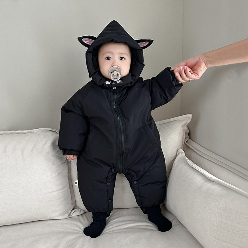 Infant Snowsuit Cozy & Warm Bear Wears Jumpsuit For Winter