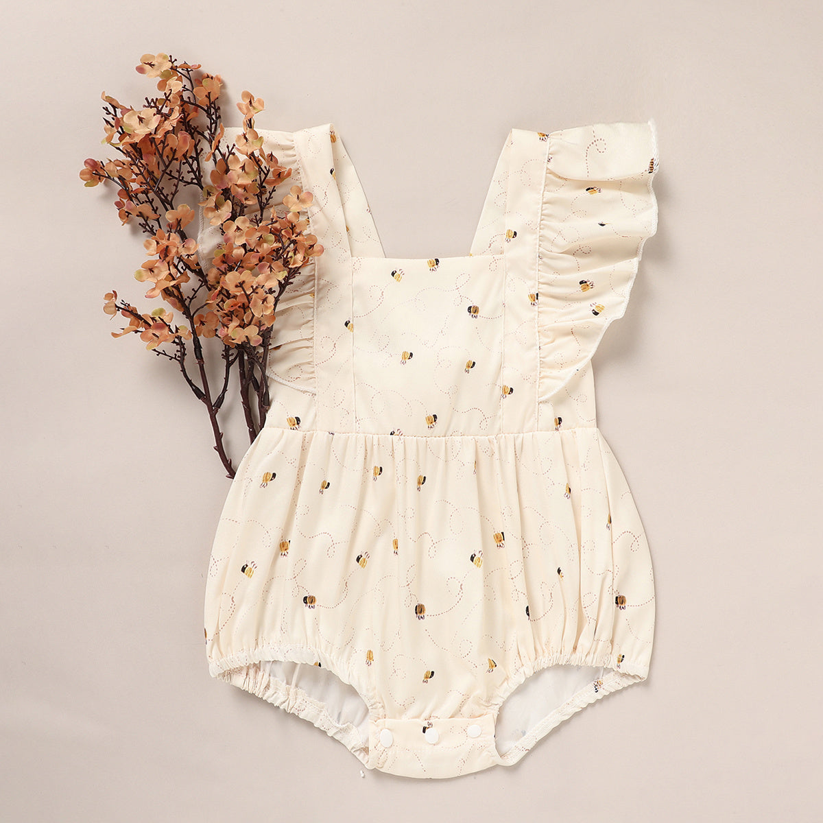 Baby Girl Honeybee Birthday Bubble Romper