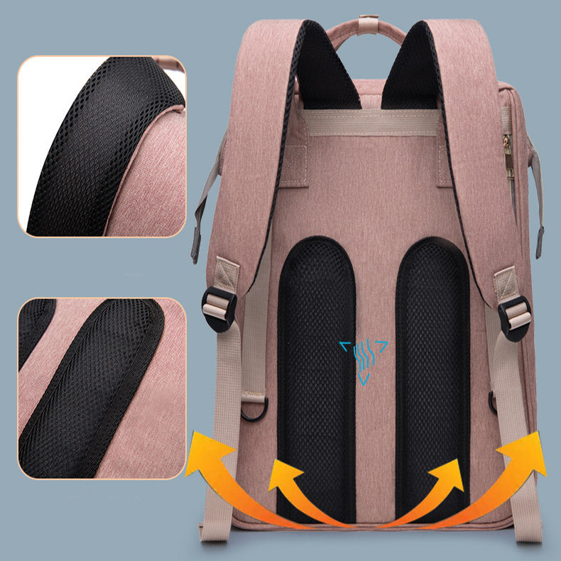 Diaper Bag Backpack Large Capacity Stylish & Spacious  Baby Crib