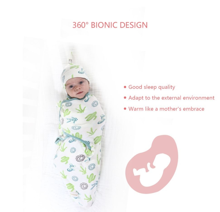 Newborn Swaddle Sleep Sack with Cap Unisex (0-6 Months)