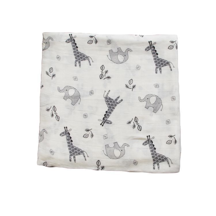 Bamboo Muslin Swaddle Neutral Receiving Blanket