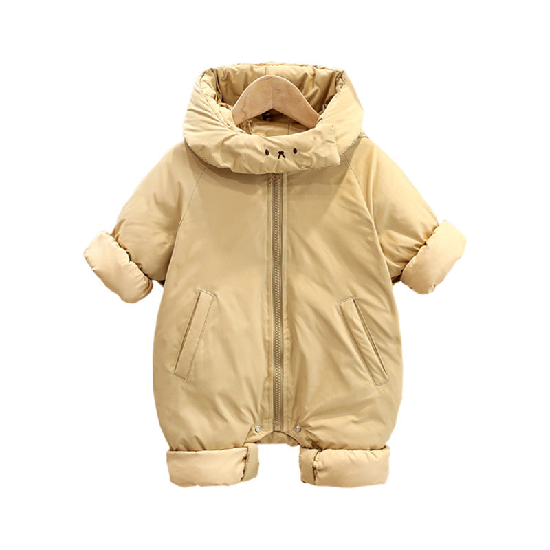 Infant Snowsuit Cozy & Warm Bear Wears Jumpsuit For Winter