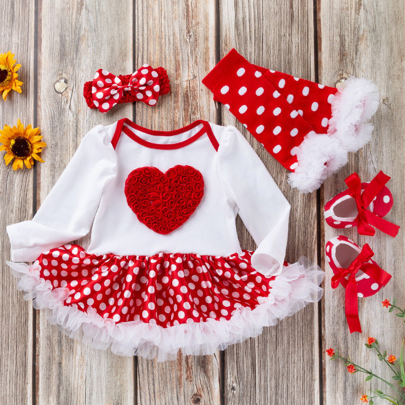 Baby Polka Holiday Dress Set