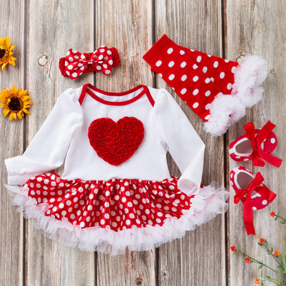 Baby Polka Holiday Dress Set