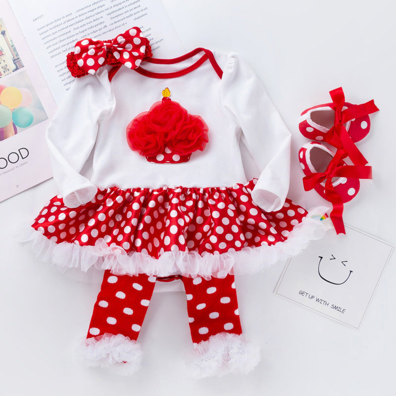 Baby Polka Holiday Dress Set