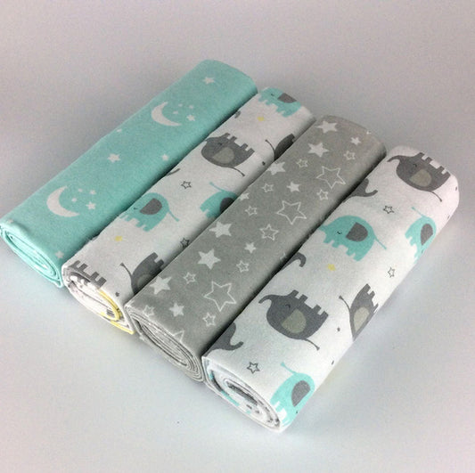 Cotton Baby Receiving Blanket Set(4PCS)