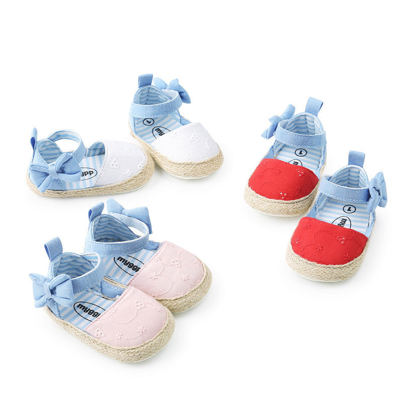 Baby Shoes Bowknot Breathable Baby Shoes Velcro