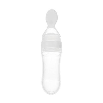 Newborn Baby Feeding Bottle with Silicone Squeeze Feeding Spoon