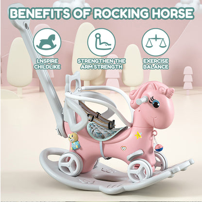 Rocking Horse & Balance Bike Toy Unisex Pink Unicorn
