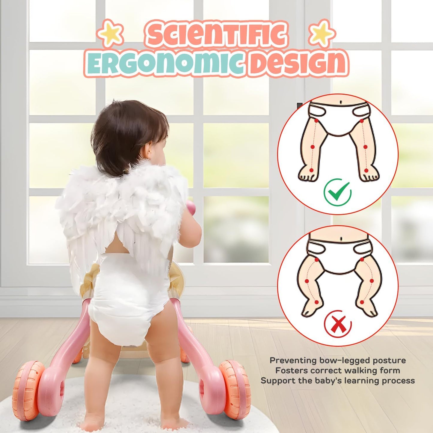 Learning Walker Push Music Toddler Walk Assistance 3 in 1