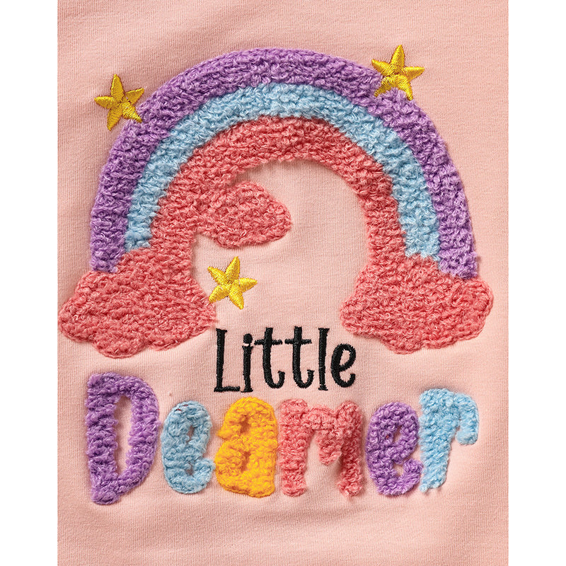 Baby Girls Rainbow Skirt Set Letters Embroidery Long Sleeve Sweatshirt Tops & Rainbow Tutu Skirt Outfits