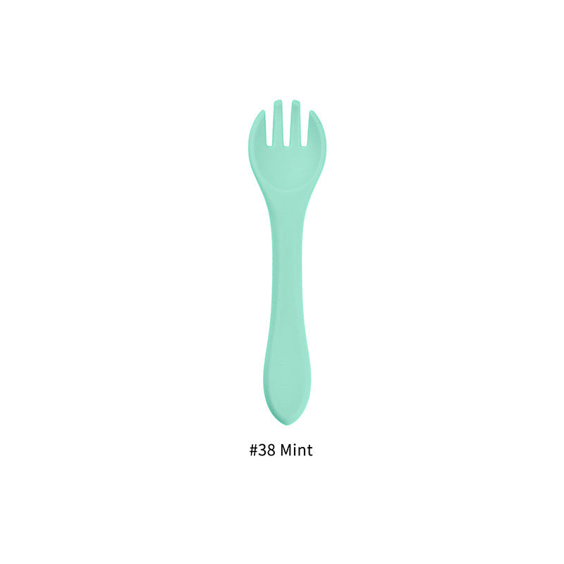 Food Grade Baby Feeding Tableware Silicone Fork